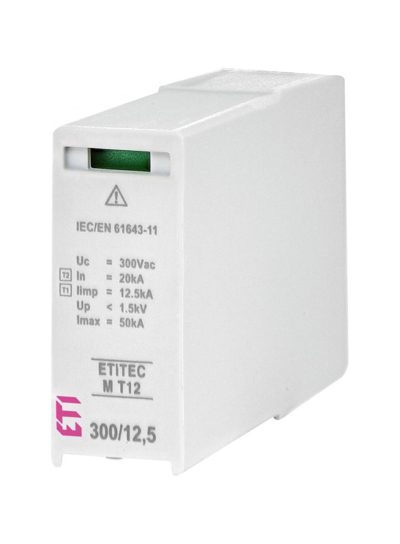 MOD.ETITEC SM T12 300/12,5 Ogranicznik przepięć Typ1,T2 (kl.B,C) - bez prądu upływu