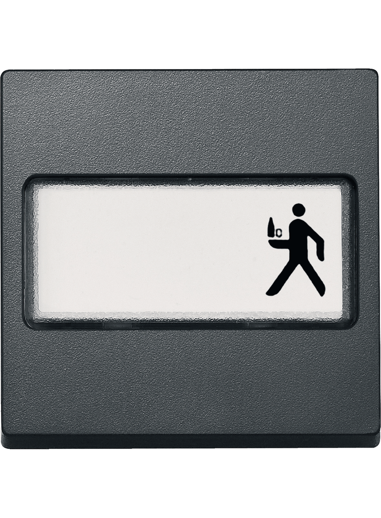 Merten, System M, klawisz pojedynczy z polem opisowym, antracytowy