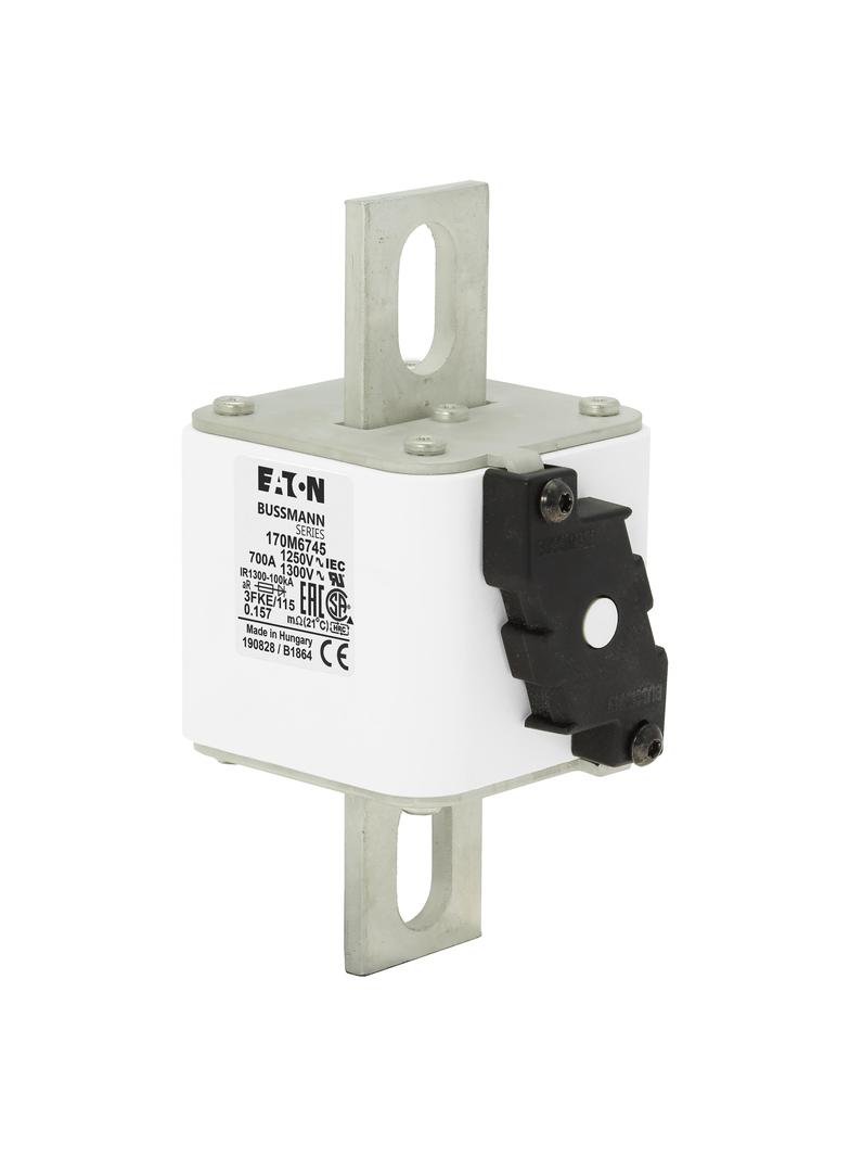 FUSE 700A 1250V 3FKE/115 AR CU Wkładka szybka 700A AC 1250V rozmiar 3 76x92x159 mm aR IEC, 170M6745