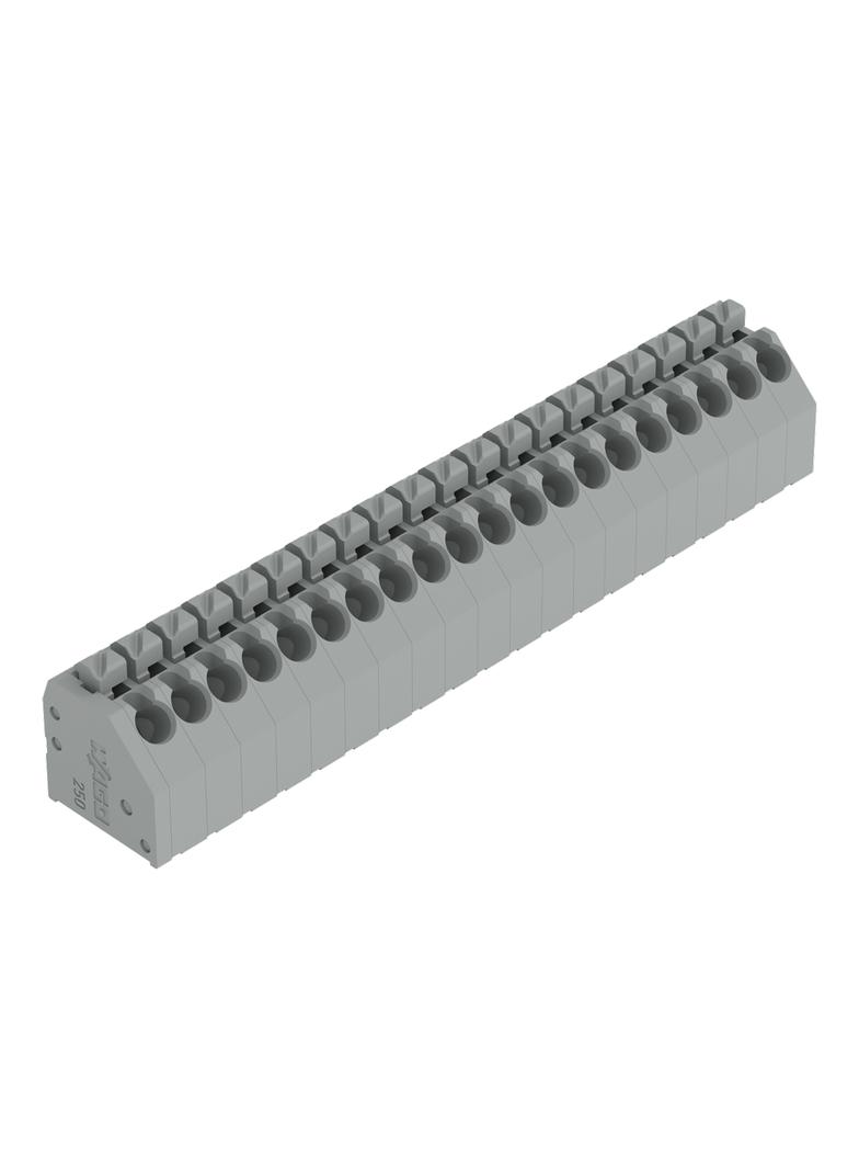 Listwa zaciskowa do płytek drukowanych 20-biegunowa szara raster 3,5mm /15szt./ 250-220 WAGO