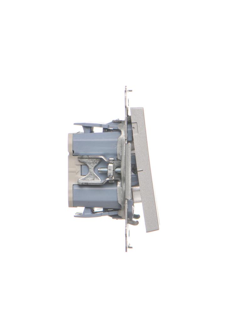 Simon 55 Łącznik roletowy podwójny trójpozycyjny 1-0-2 szybkozłączka Aluminium mat TZW2.01/143 KONTAKT