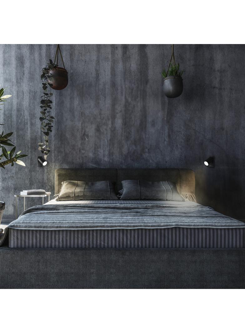 SQUALLA VARIOSA SWITCH GU10 KINKIET 230V IP20 55x100MM CZARNY OKRĄGŁA