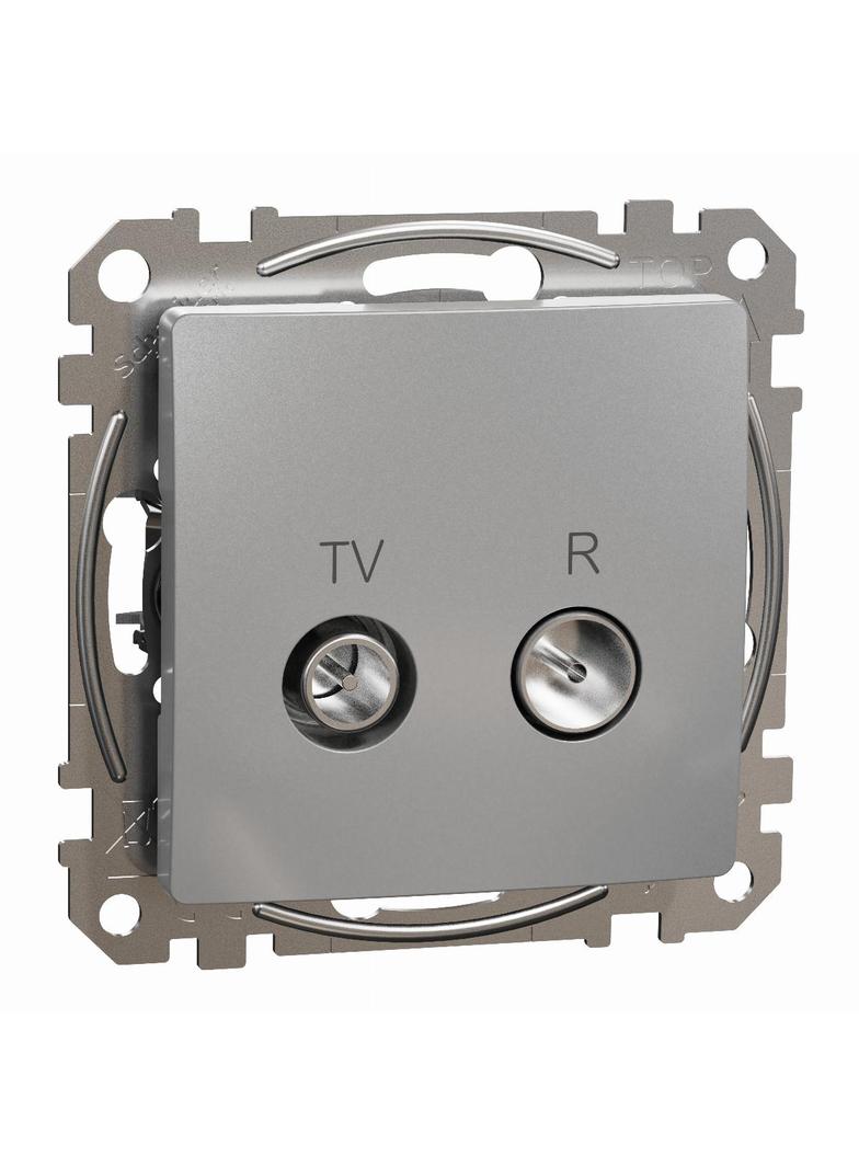 Sedna Design & Elements Gniazdo antenowe RTV końcowe 4dB srebrne aluminium SDD113471R Schneider