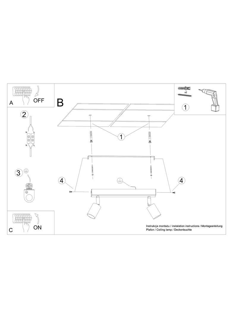 Sollux Plafon VERDO 2 biały SL.1286