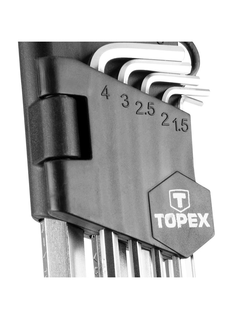 Klucze sześciokątne 1.5-10 mm, zestaw 9 szt.