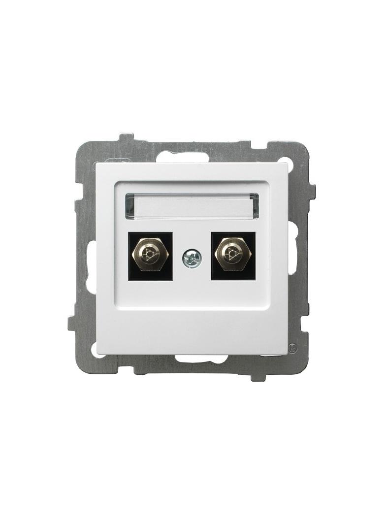 AS Gniazdo ekwipotencjalne podwójne - kolor biały