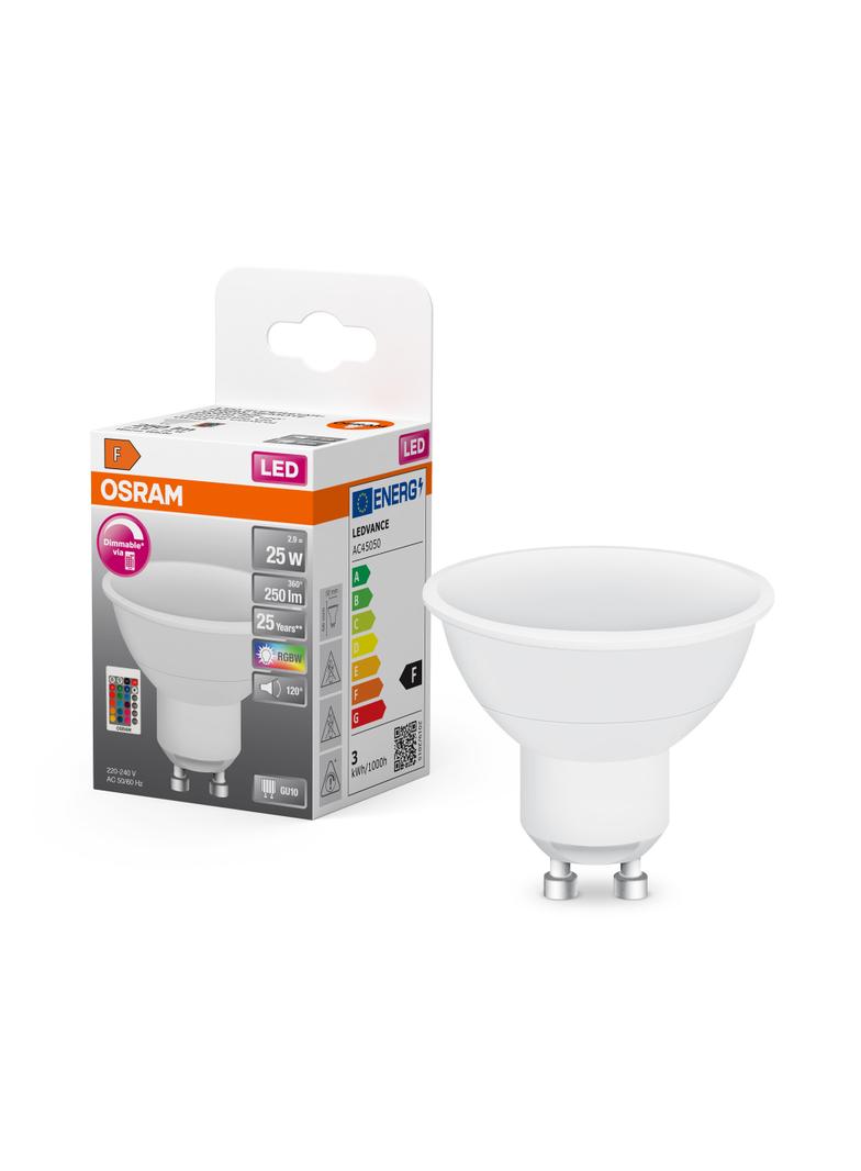 Żarówka LED HALOGEN GU10 4,5W OSRAM RGBW RGB+PILOT