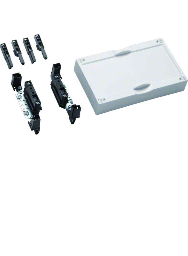 univers N Blok dla szyn zbiorczych poziomych 12/20/30x5/10mm 60mm 1-pol. 150x250mm UE11E0 HAGER