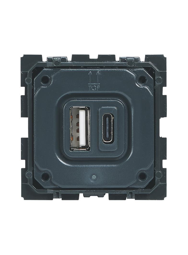 CELIANE - Gniazdo zasilające 2 x USB 5 V - 2400 mA Typ-A + Typ-C, Legrand