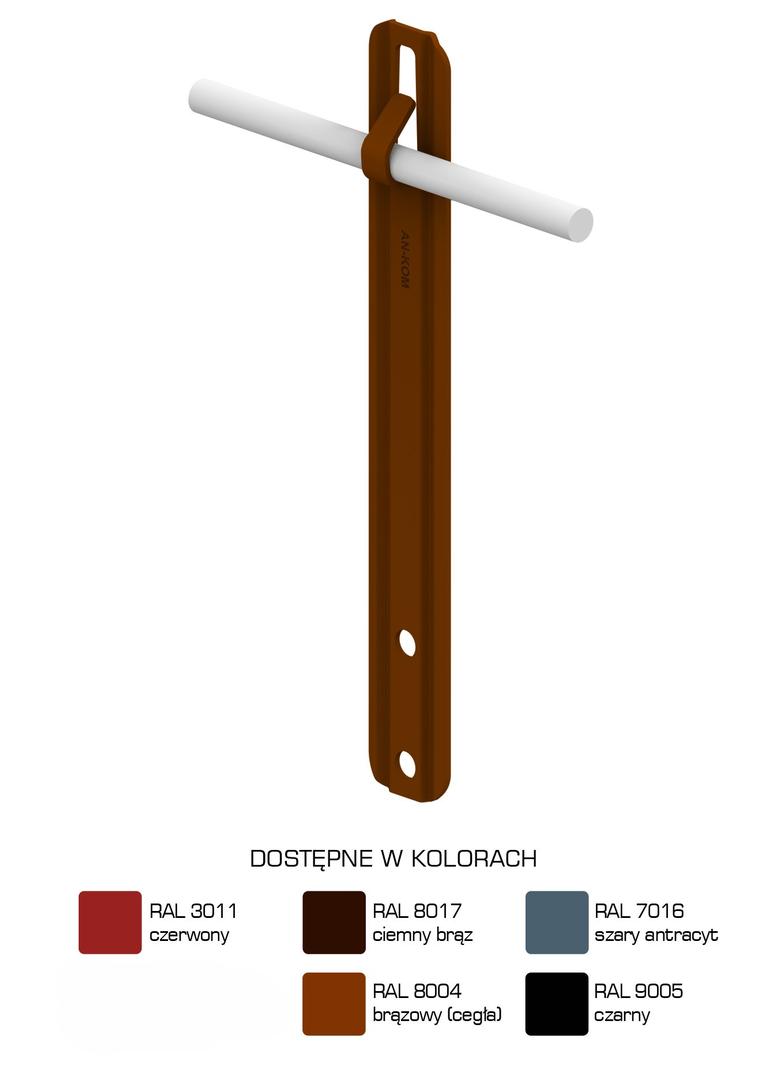 AN-13/LA/-N Uchwyt prosty L=18cm Z-zagięcie /LA/