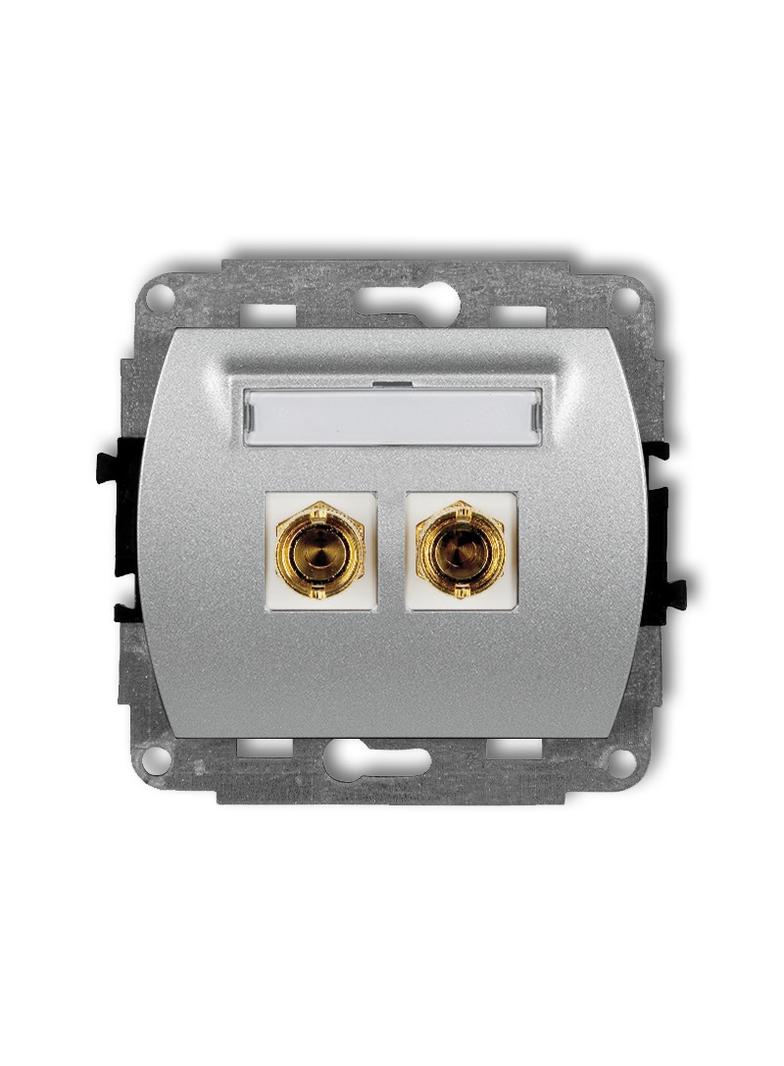 TREND Mechanizm gniazda głośnikowego pojedynczego (typu banan - czerwony i czarny, pozłacany, 4 mm2,