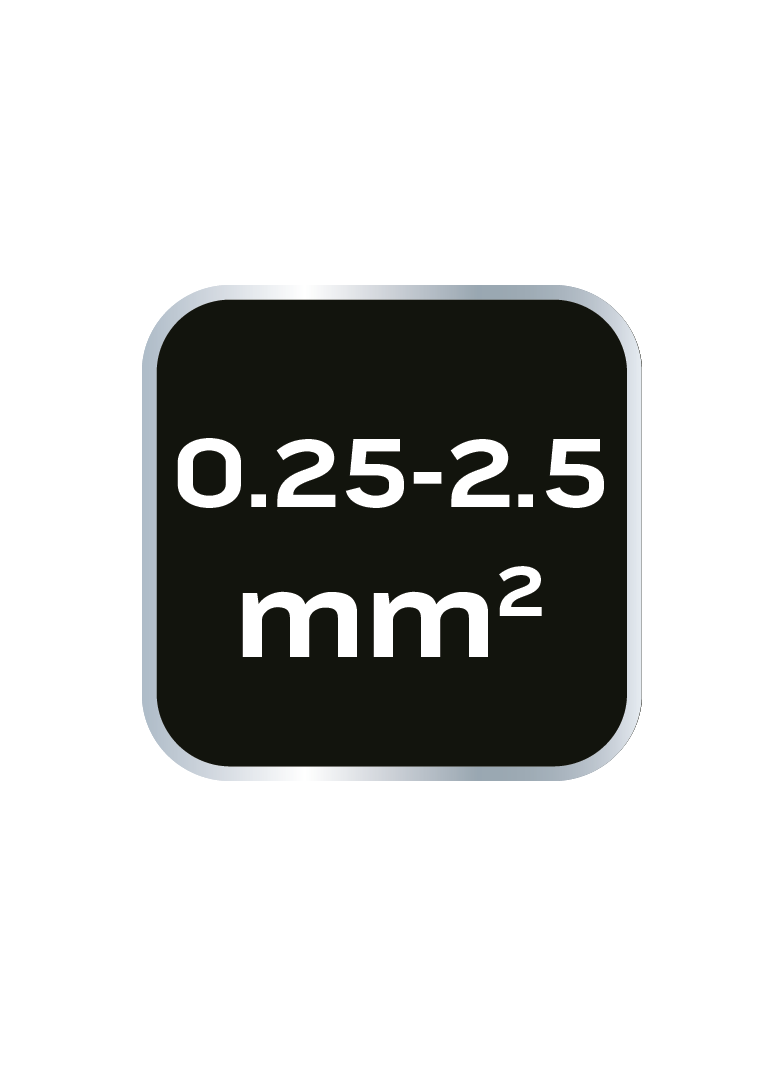 Szczypce do zaciskania końcówek 0.25-2.5 mm2, 140 mm