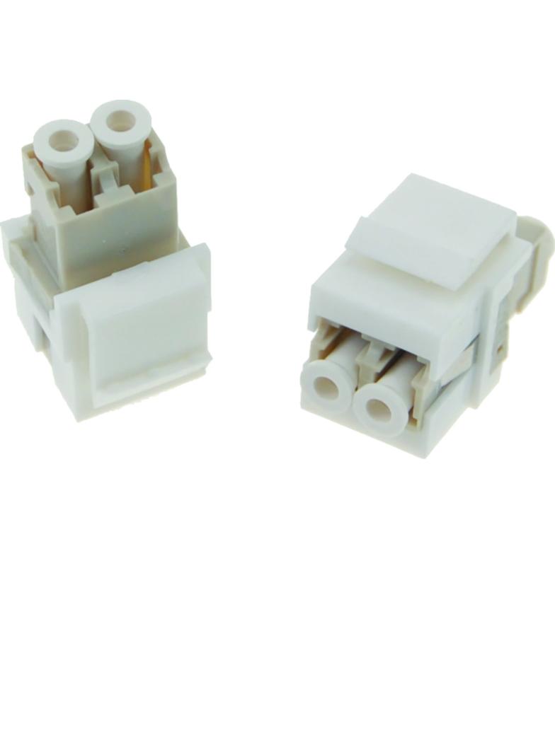 Moduł KEYSTONE gniazdo LC światłowodowe żeński-żeński, DuPLEx, biały