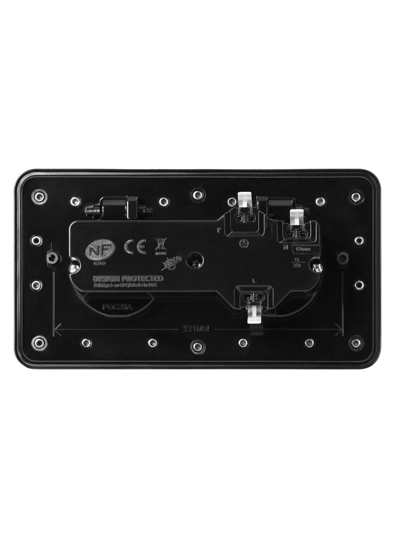 Hermetyczne gniazdo elektryczne podwójne prostokątne IP55 kąt otwarcia 110 st. szczotkowane aluminium OR-GM-9047/G ORNO