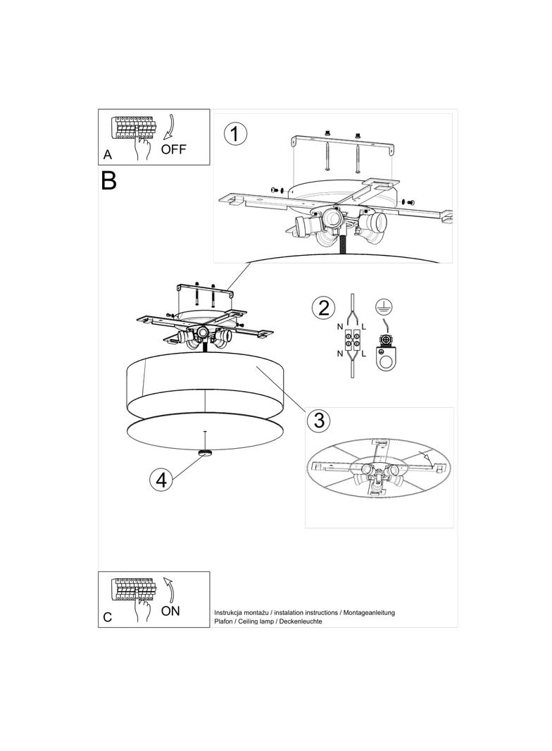 Sollux Plafon SKALA 50 czarny SL.0762