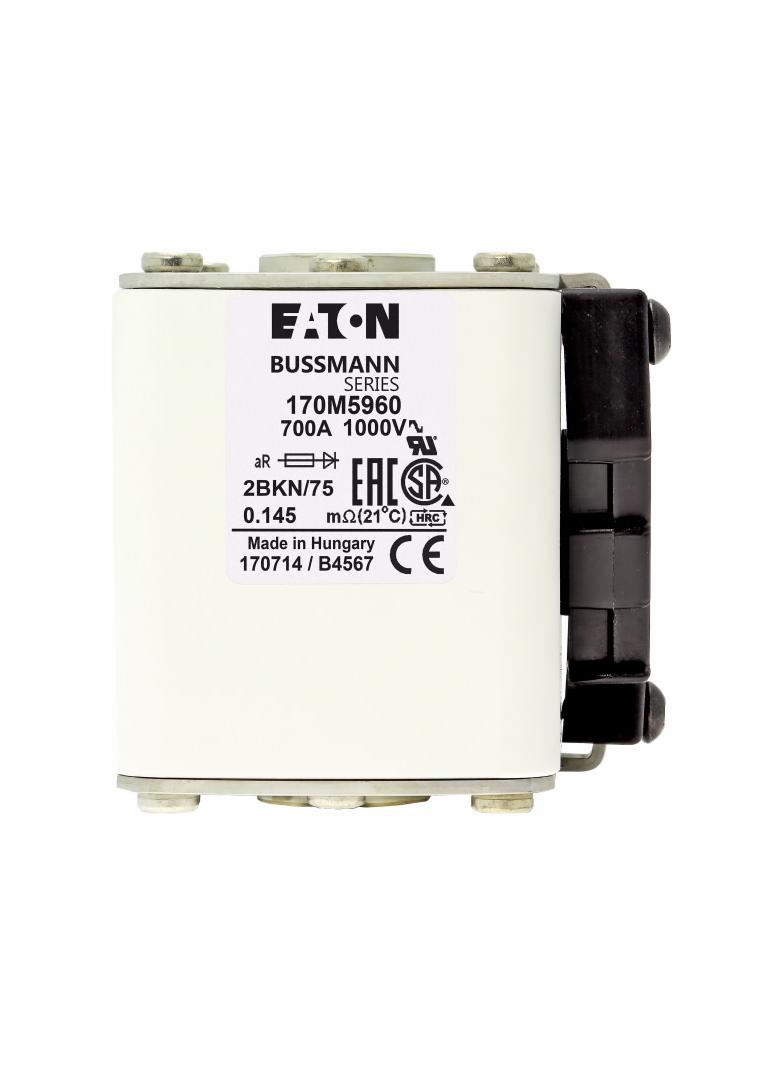 FUSE 700A 1000V 2BKN/75 AR UR Wkładka szybka 700A AC 1000V rozmiar 2 59x77x75 mm aR IEC UL 170M5960