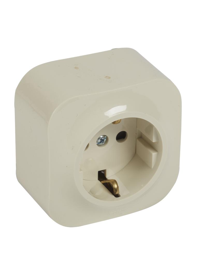 Forix IP20 Gniazdo Pojedyncze Schuko 16A 250V Kremowe 782450 LEGRAND