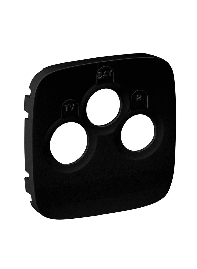 VALENA ALLURE - PLAKIETKA CZARNA GNIAZDA TV-RD-SAT KOŃCOWEGO LUB PRZELOTOWEGO LUB ZAKOŃCZENIOWEGO, L
