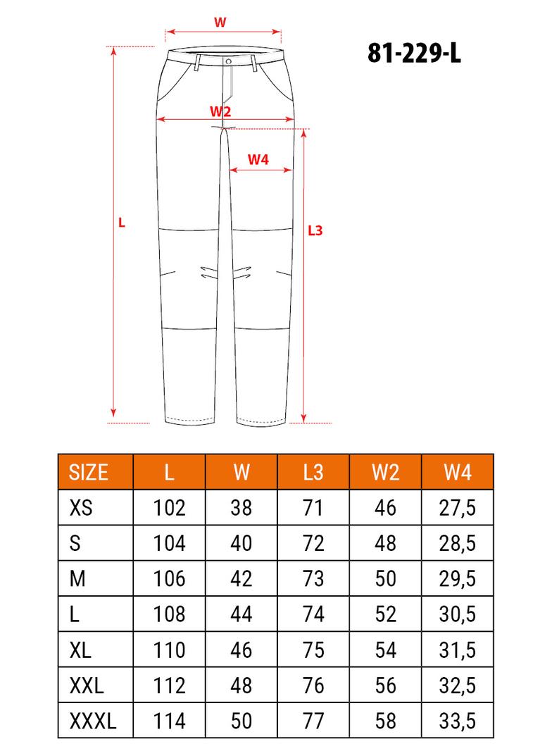 Spodnie robocze 5-kieszeniowe DENIM, rozmiar L