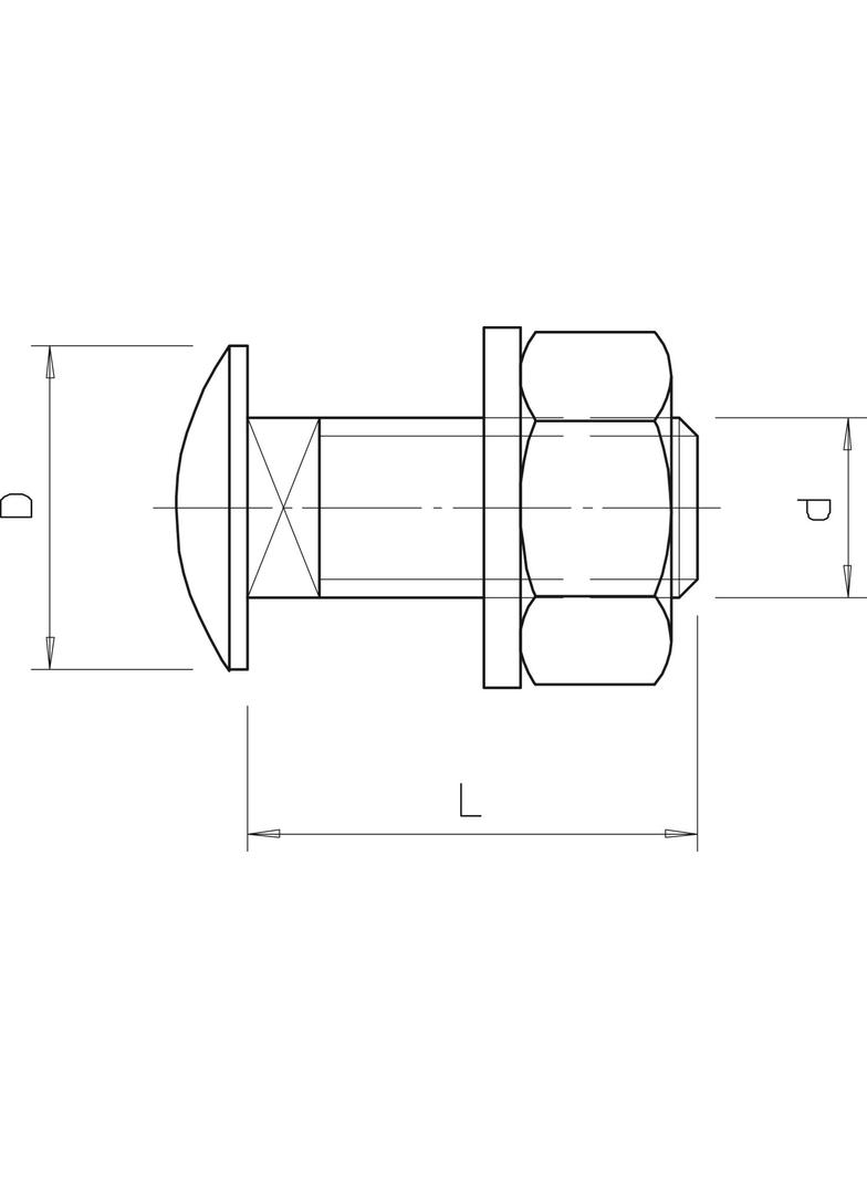 FRS 10x25 VA4401, Śruba z łbem grzybkowym
