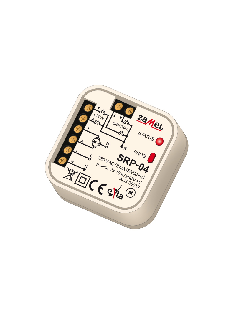 STEROWNIK ROLET UNIWERSALNY DOPUSZKOWY PRZEWODOWY TYP: SRP-04