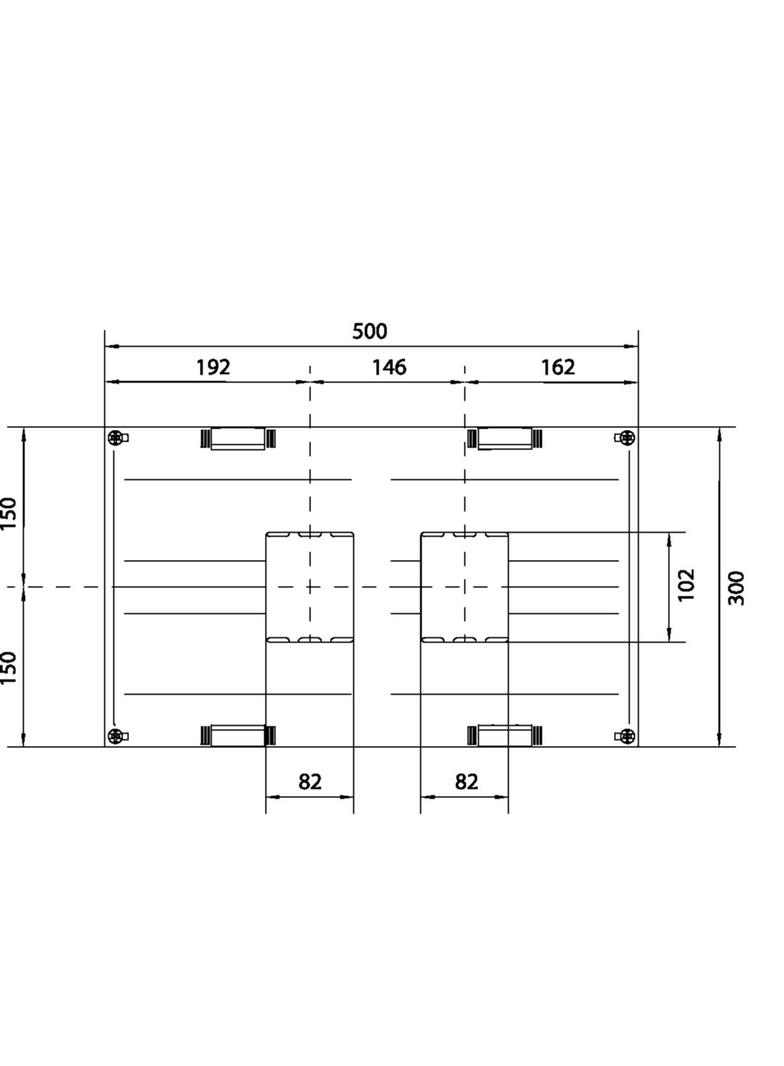 univers N 300x500mm podzespół dla wyłączników mocy H3+ 2xP160 UK22LH0 HAGER