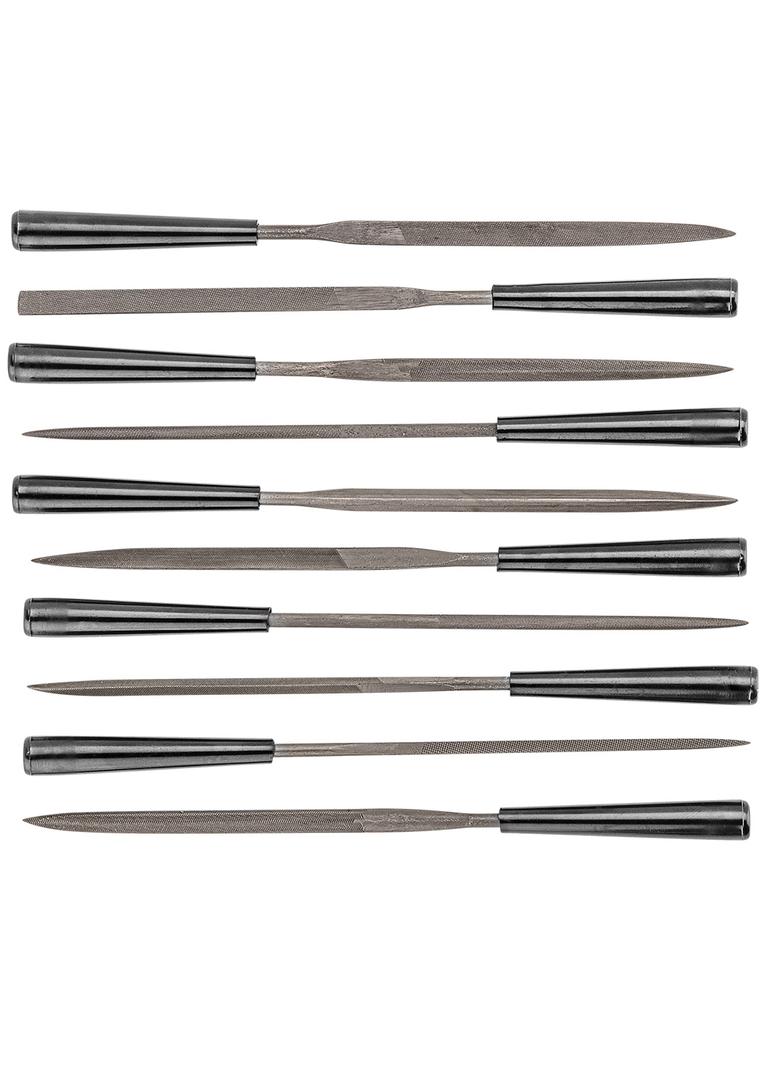 Pilniki iglaki do metalu, zestaw 10 szt.