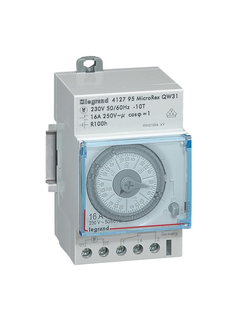 PROGRAMATOR ANALOGOWY TYGODNIOWY 3-MODUŁOWY QW31, NAPĘD KWARCOWY, Legrand