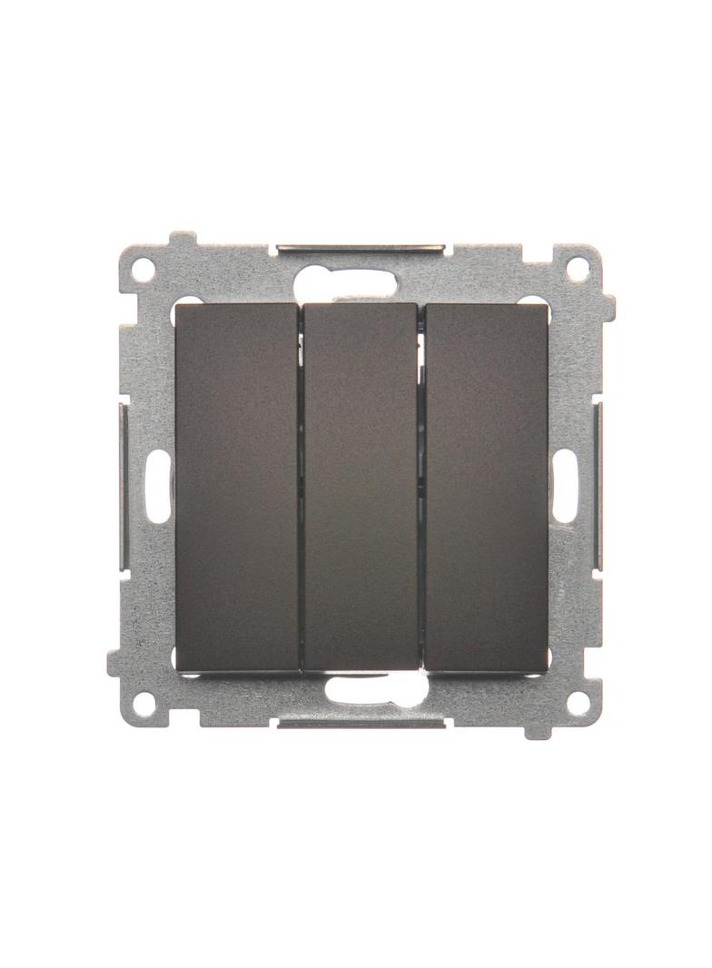 Simon 54 Łącznik potrójny 10A 250V szybkozłączka brąz mat DW31.01/46 KONTAKT