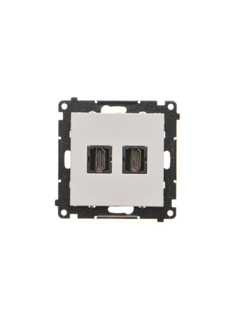 Simon 55 Gniazdo HDMI podwójne Jasnoszary mat TGHDMI2.01/114 KONTAKT