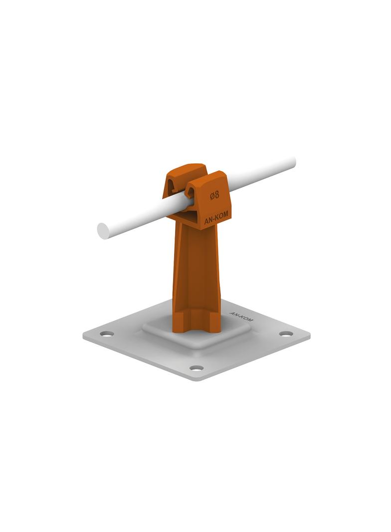 AN-11P/OG/-N Uchwyt na płytce stal.H=7cm Z-zatrz. /OG/ brązowy