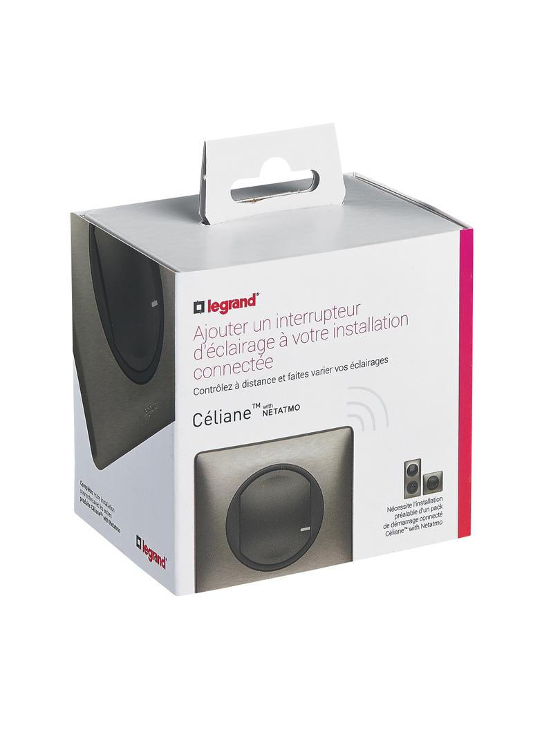 CELIANE WITH NETATMO - ŁĄCZNIK CONNECTED Z FUNKCJĄ ŚCIEMNIANIA GRAFITOWY, Legrand