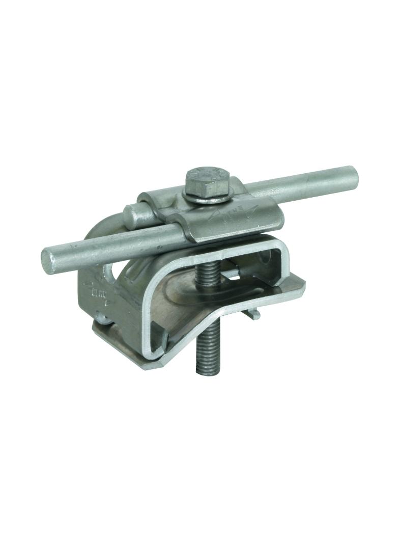 Zacisk do rynny, do zawiniętych brzegów 16-22 mm, Al-stal nierdzewna NIRO