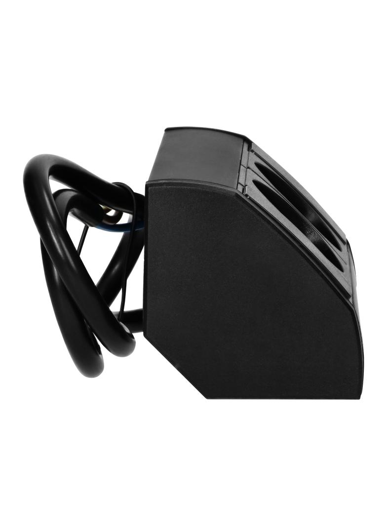 Gniazdo meblowe 2x2P+Z (Schuko), czarne