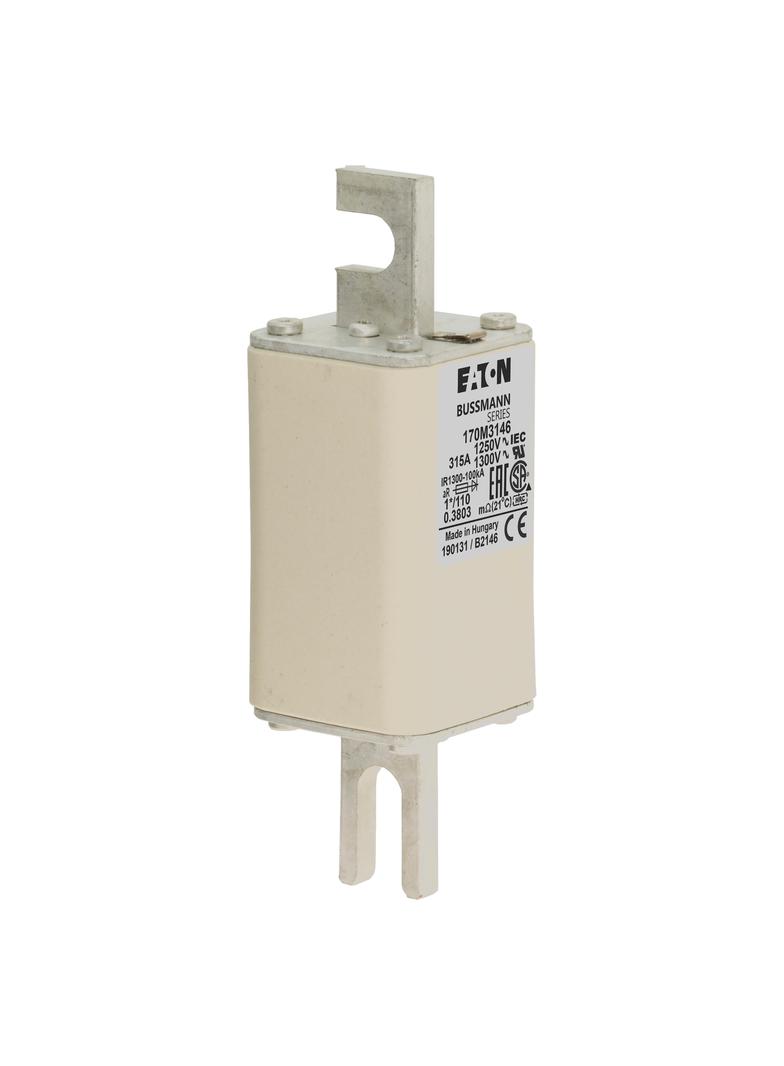 315A 1250V 1*/110 aR INDICATOR FUSE Wkładka szybka 315A AC 1250V rozmiar 1 45x45x138 170M3146 EATON