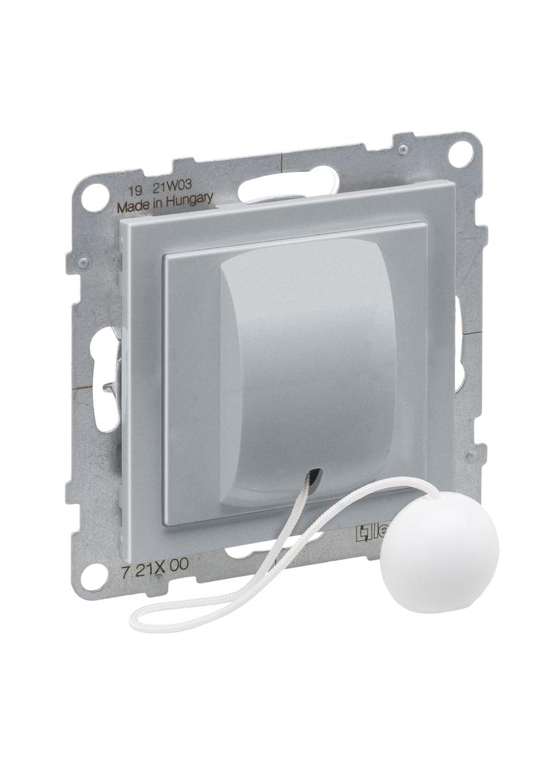 SUNO - Przycisk przełączny cięgnowy NO/NC - 6 A - 250 V~ - zaciski automatyczne, Aluminium, Legrand