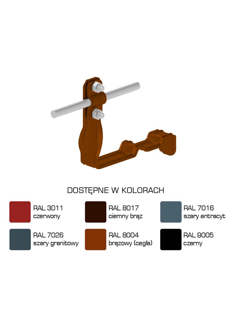 AN-27C/LA/-N Uchwyt dach.prof.skr.Z-śr. WZÓR 1 H=10cm /LA/