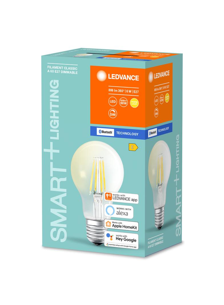 Lampa LED SMART+ BT A60 D 6W 827 230V Filament szkło przezroczyste CL E27