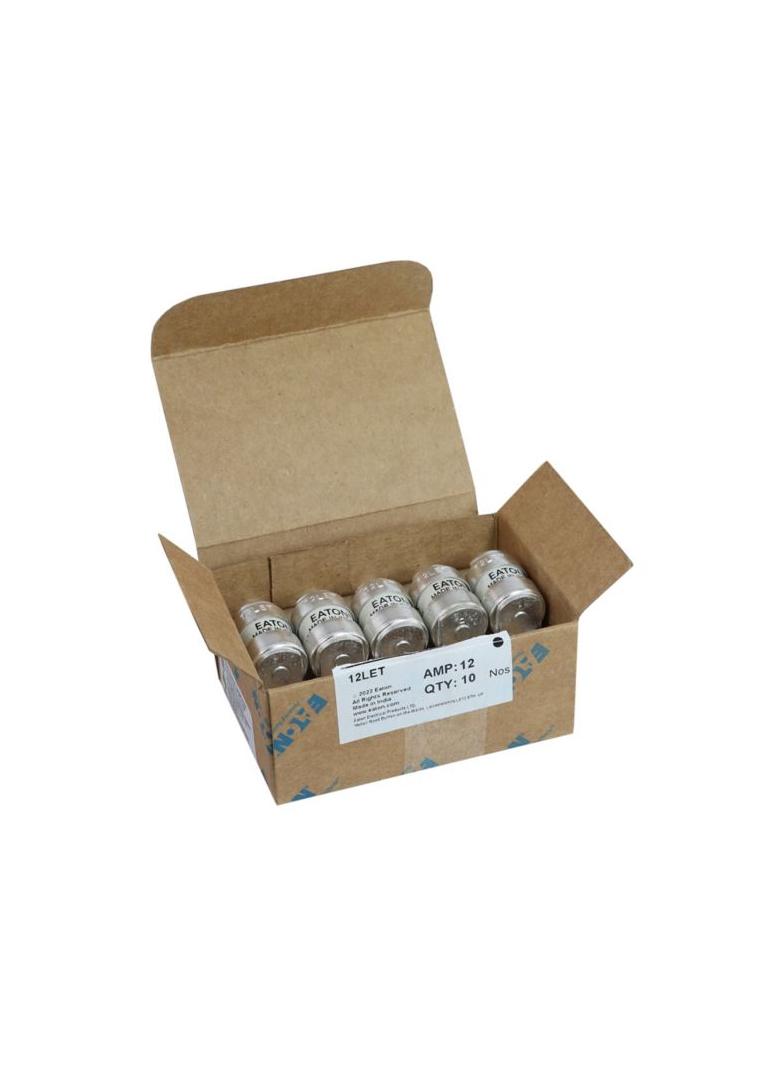 12A 240V AC TYPE T FUSE(10) Wkładka szybka 12A AC 240V DC 150V BS88 18x56 mm aR BS 12LET EATON