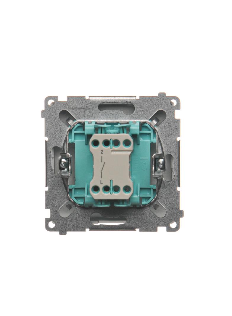 Simon Basic Łącznik pojedynczy jednobiegunowy szybkozłączka srebrny mat BMW1.01/43 KONTAKT