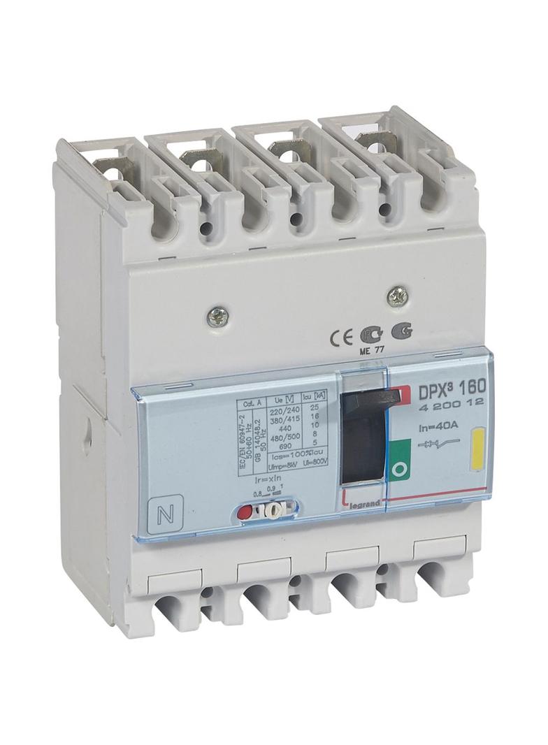 Wyłącznik DPX3 160 4P 40A 16kA 420012 LEGRAND