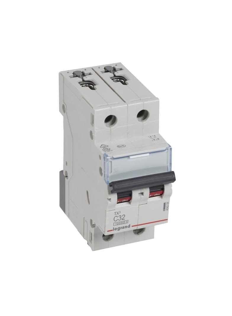 Wyłącznik Nadprądowy S 312 2P C32A 10000A TX3 404208 LEGRAND