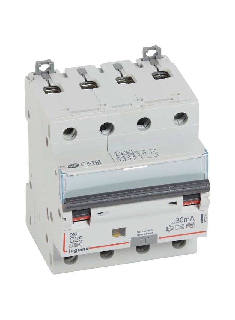 Wyłącznik Różnicowonadprądowy P 314 4P C25A 30Ma Typ F Serii DX3 411246 LEGRAND