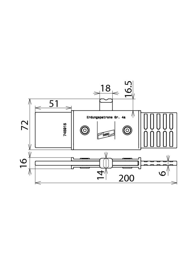 Wkładki uziemiające NH wielk. 4a