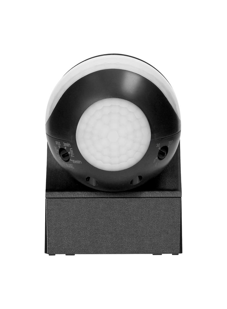 Czujnik ruchu 180° IP44, 800W, max 15m, mini, czarny