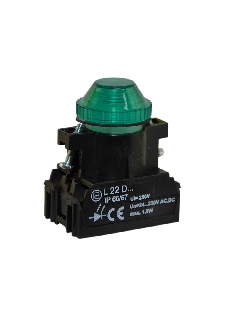 Lampka L22WDB/24V-230V zielona