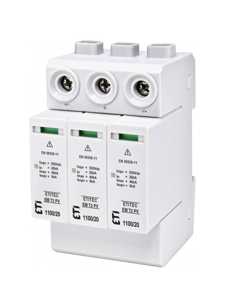 Ogranicznik przepięć T2 (C) - do systemów PV TEC EM T2 PV 1100/20 Y 002440623 ETI