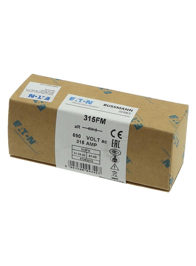 315A 690V AC BS88 HIGH SPEED FUSE Wkładka szybka 315A AC 690V DC 450V BS88 41x113 mm aR, 315FM EATON