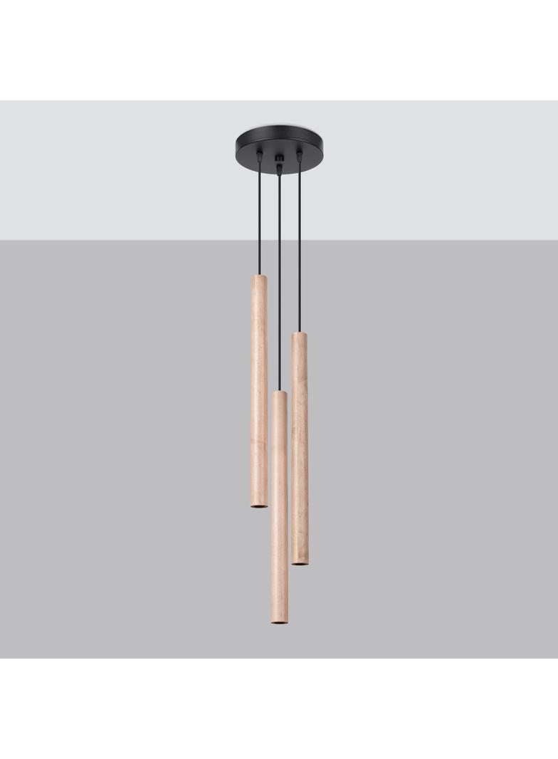 Sollux Lampa wisząca PASTELO 3P drewno SL.1268