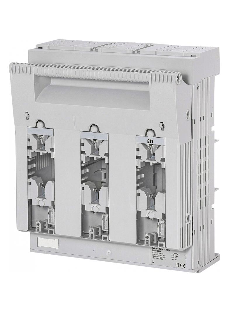 Rozłącznik bezpiecznikowy na szyny prądowe - rozstaw 60mm KVL-B-3 3P M10-M10 001690914 ETI